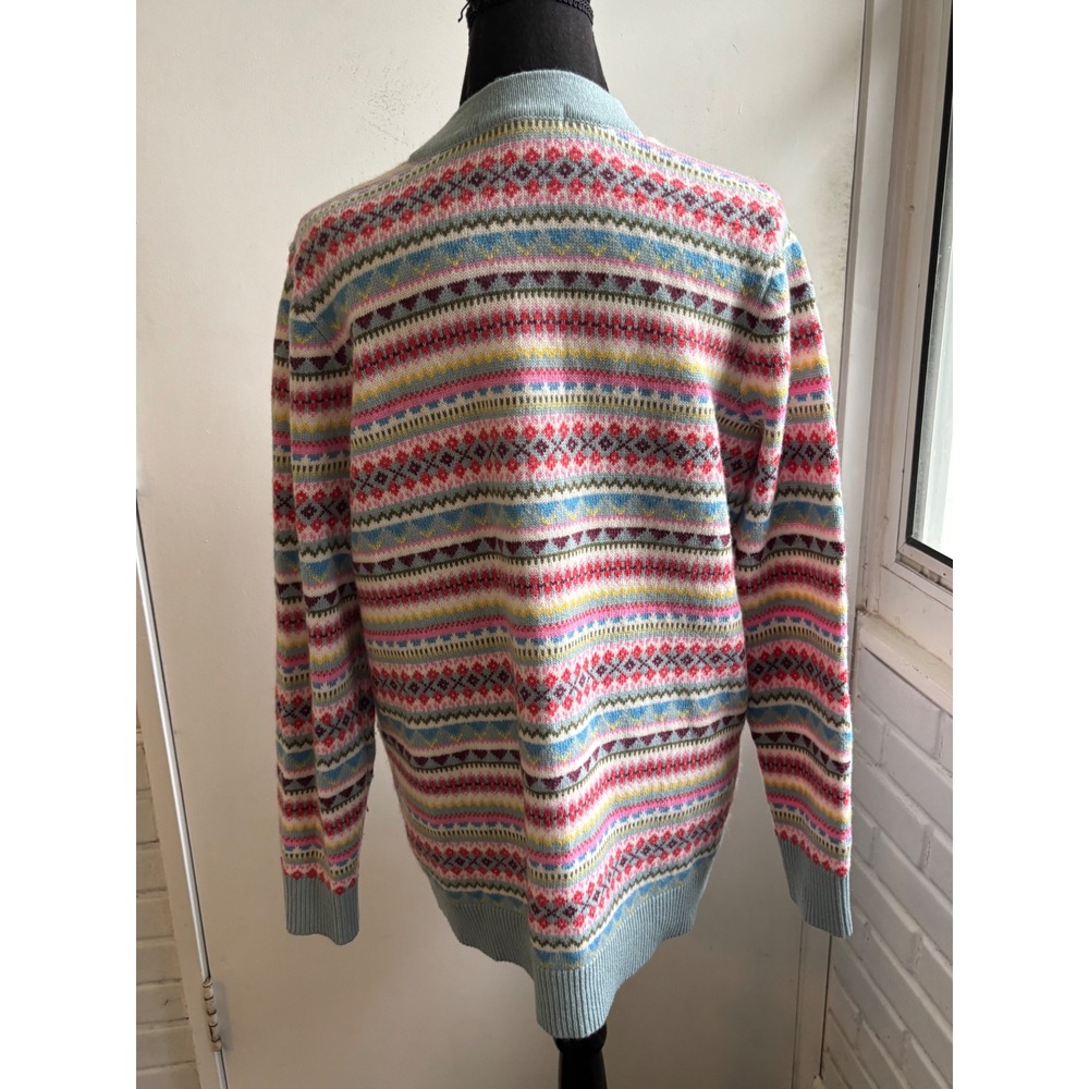 Boden Quinn Boyfriend Fair Isle Alpaca Wool Cardigan Medium cabincore grandpa - Picture 7 of 11